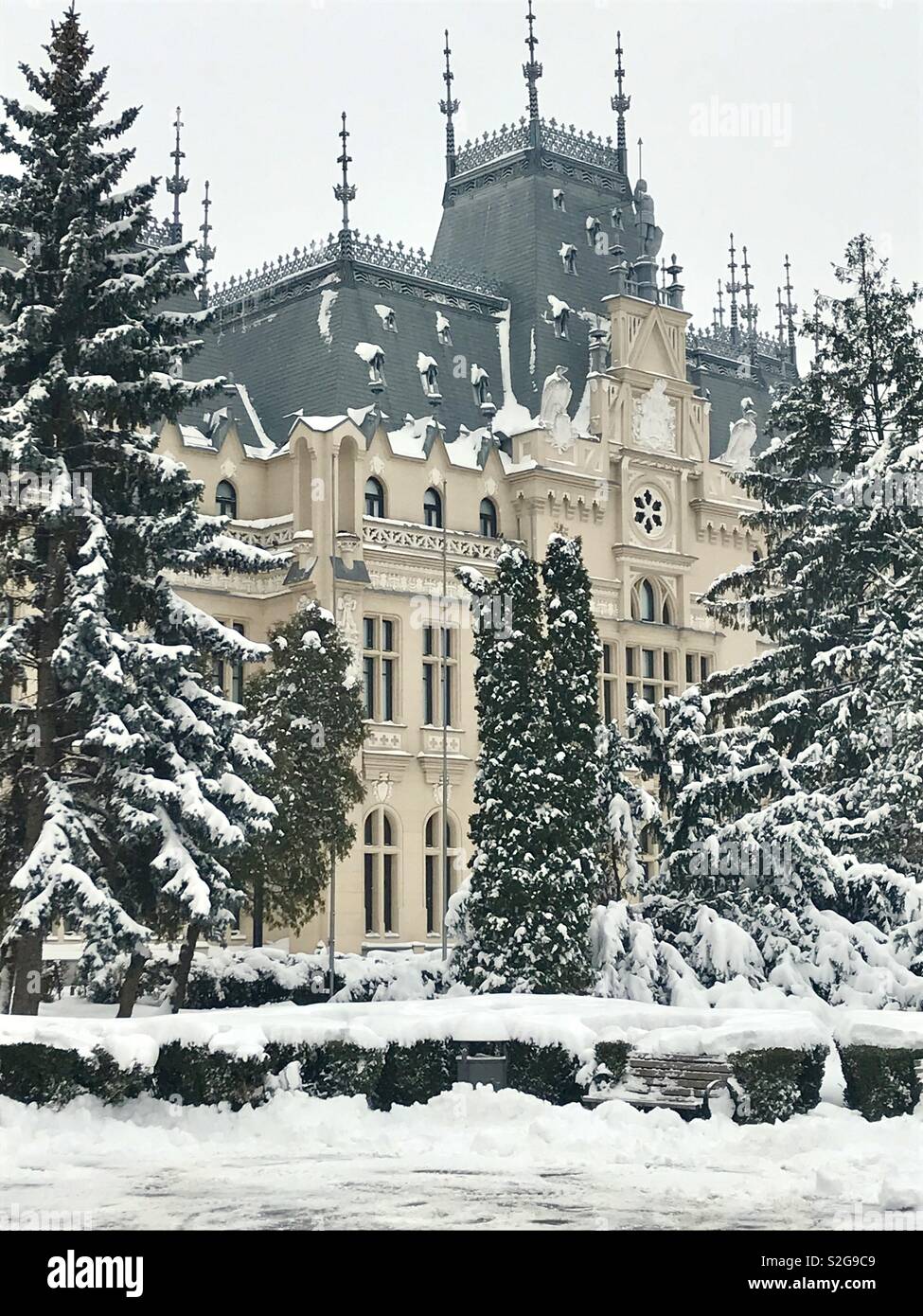 Palazzo della Cultura di Iasi in Romania Foto Stock