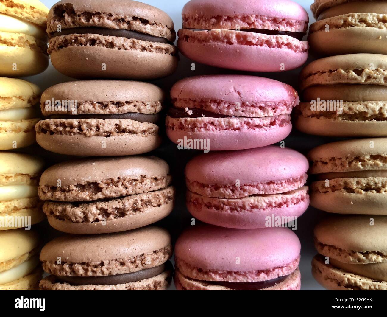 Righe del pastello macarons - Immagine stock catturata con smartphone