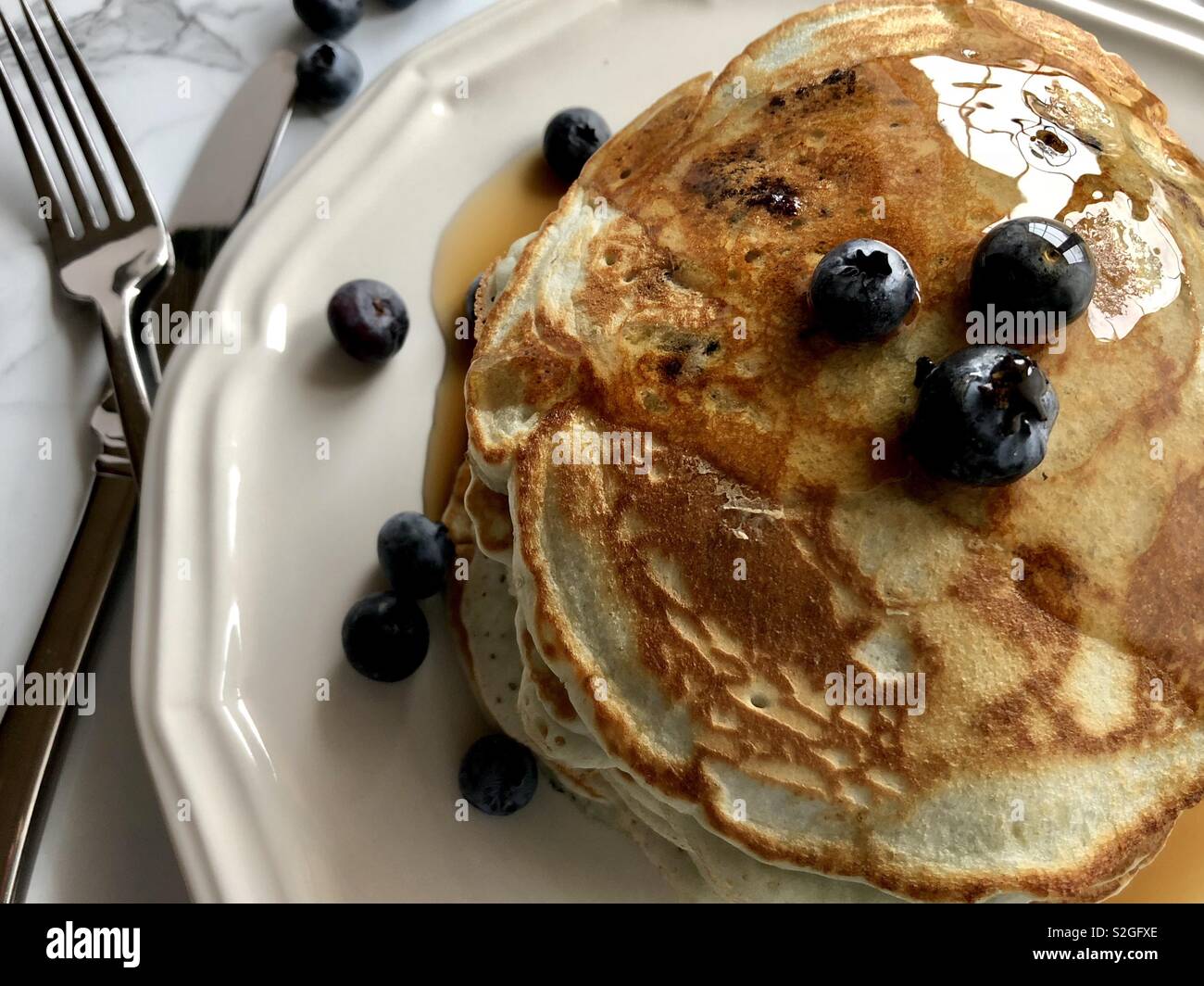 Frittelle di mirtilli - Immagine stock catturata con smartphone