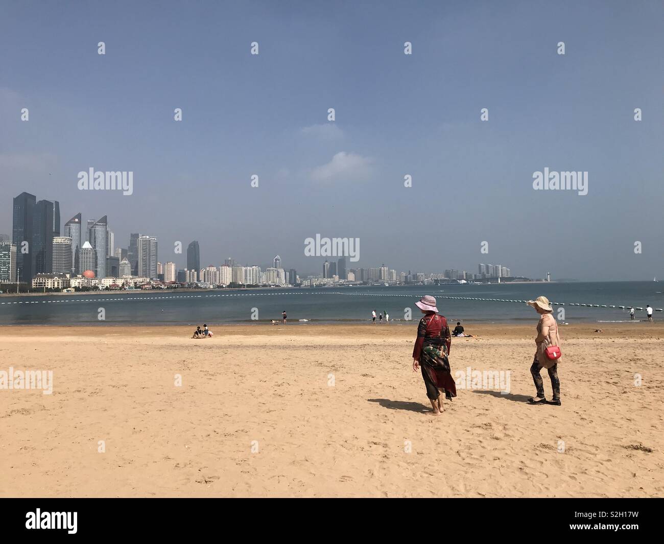 Spiaggia di Qingdao, Cina Foto Stock