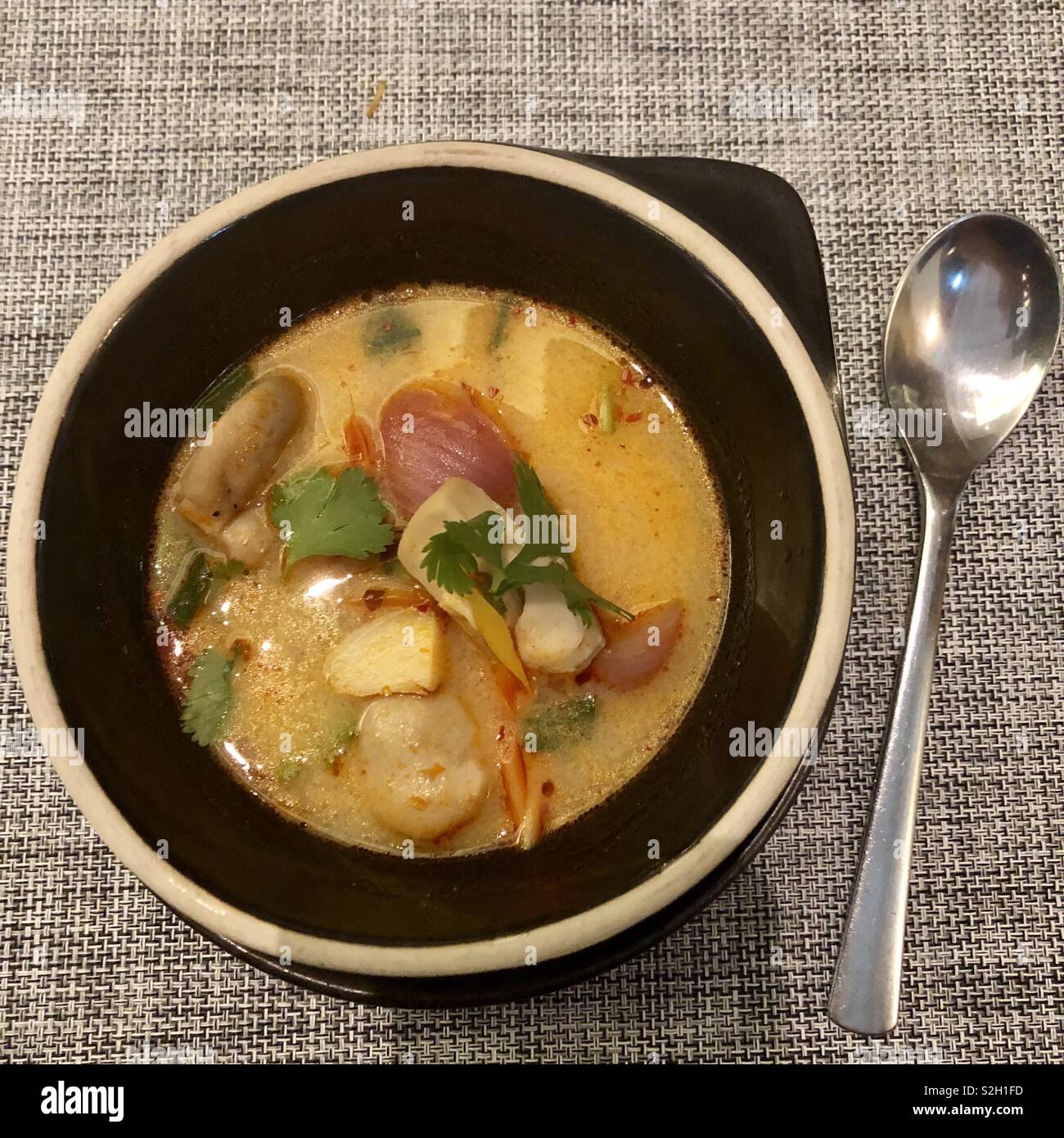 Close up di Tom Yum Soup Foto Stock