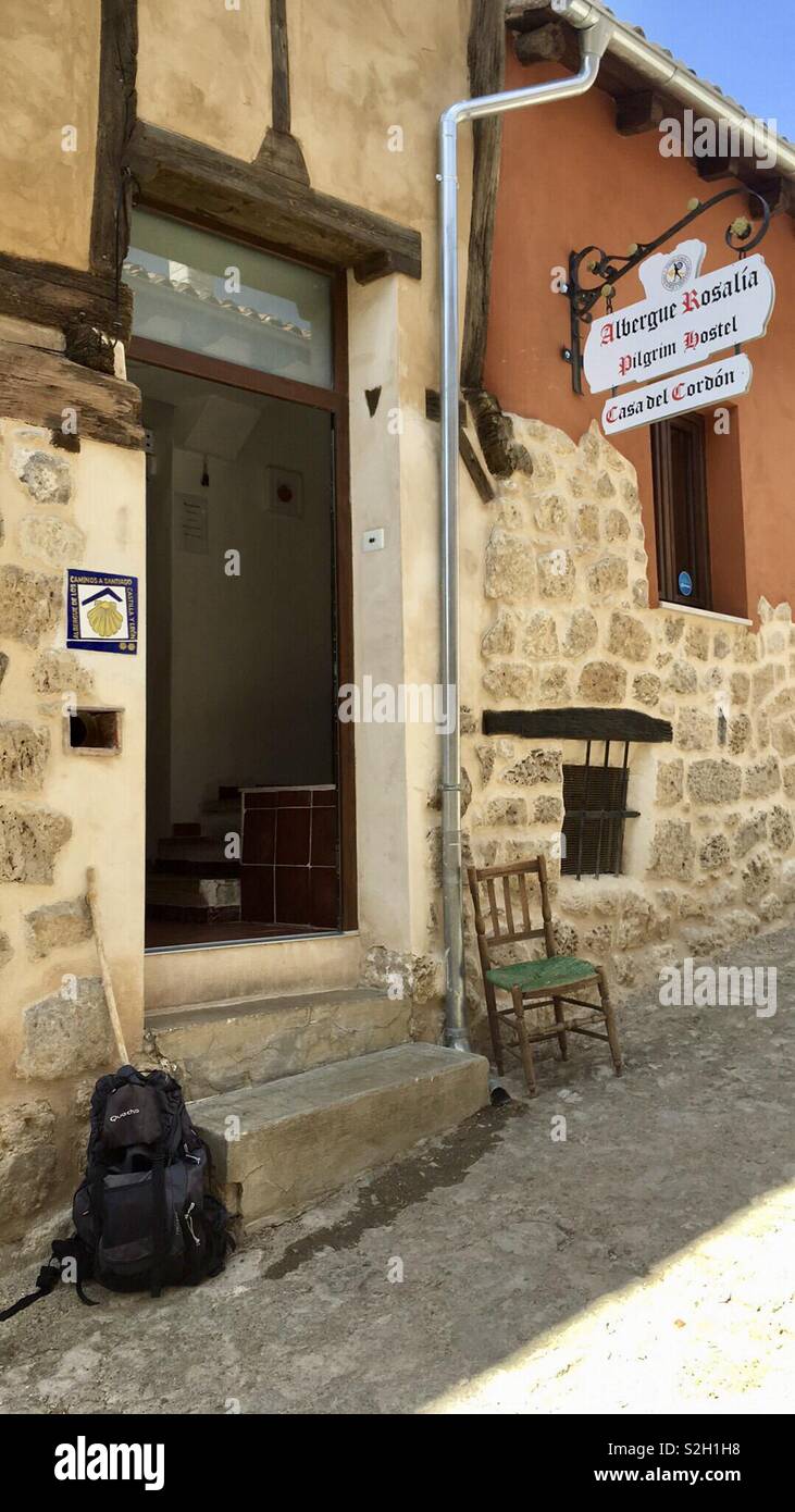 Albergue sul Camino de Santiago Foto Stock