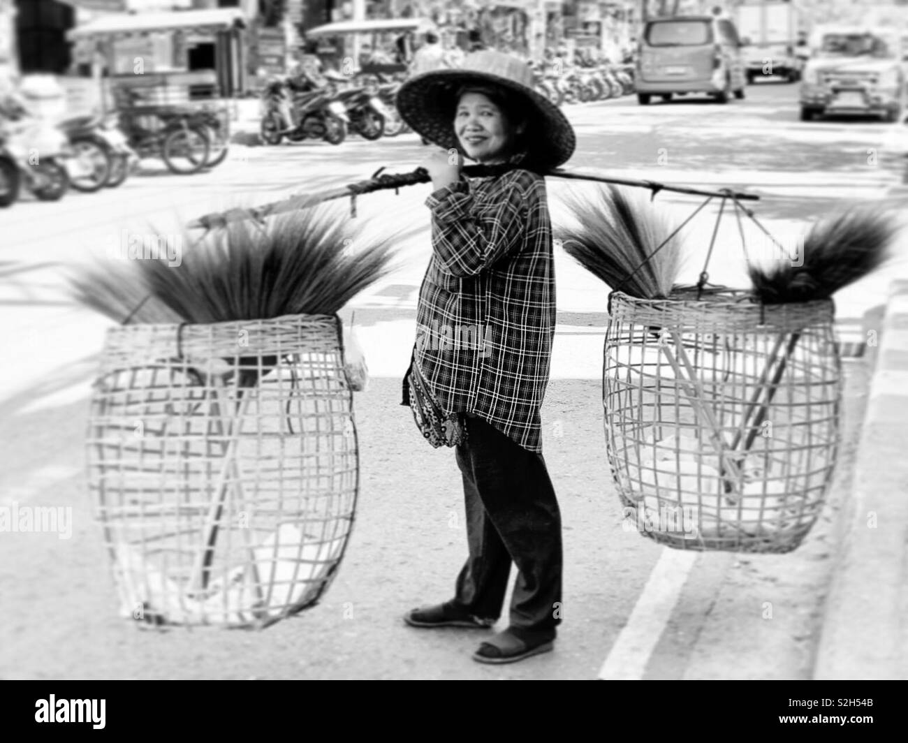 Venditore ambulante, Chiang mai, Thailandia Foto Stock