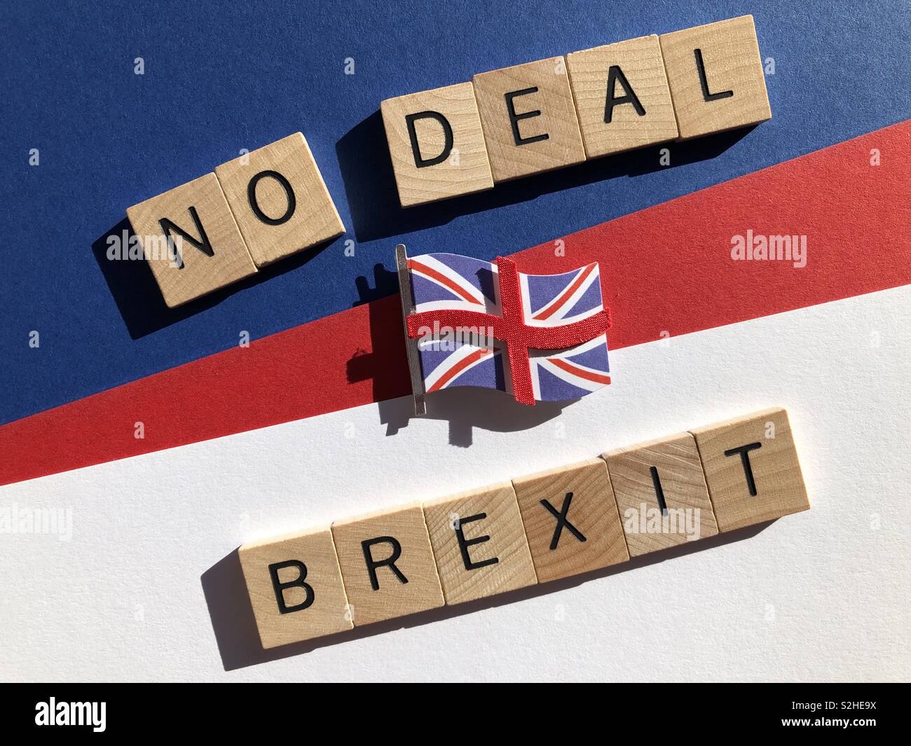 Nessuna trattativa, Brexit - Immagine stock catturata con smartphone