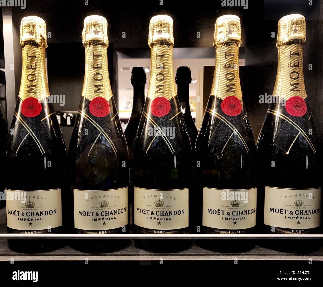 Bottiglie di champagne - Immagine stock catturata con smartphone