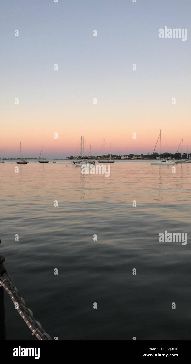 Tramonto sulla Florida inter in costiera di sant'Agostino Florida Foto Stock