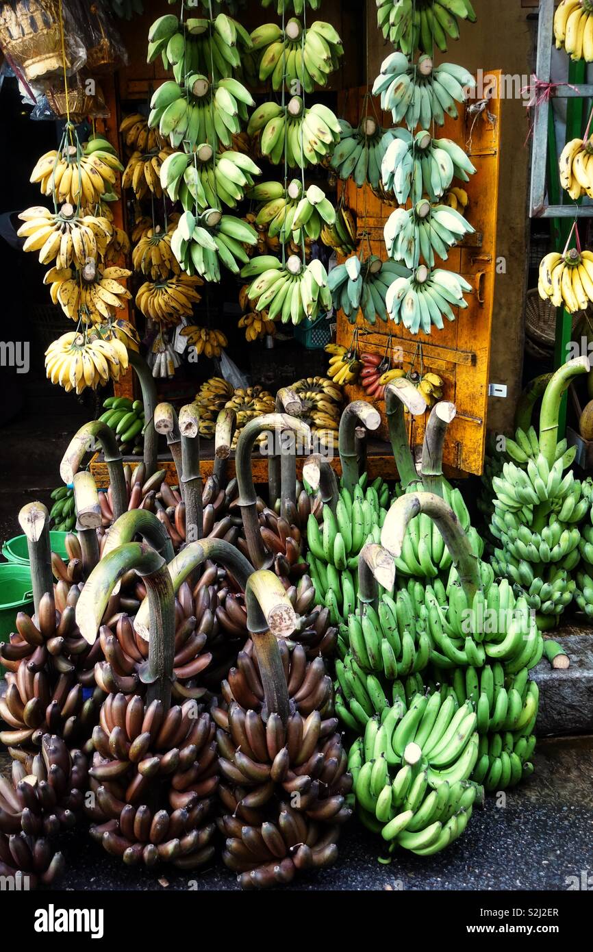 Un sacco di banane per la vendita Foto Stock
