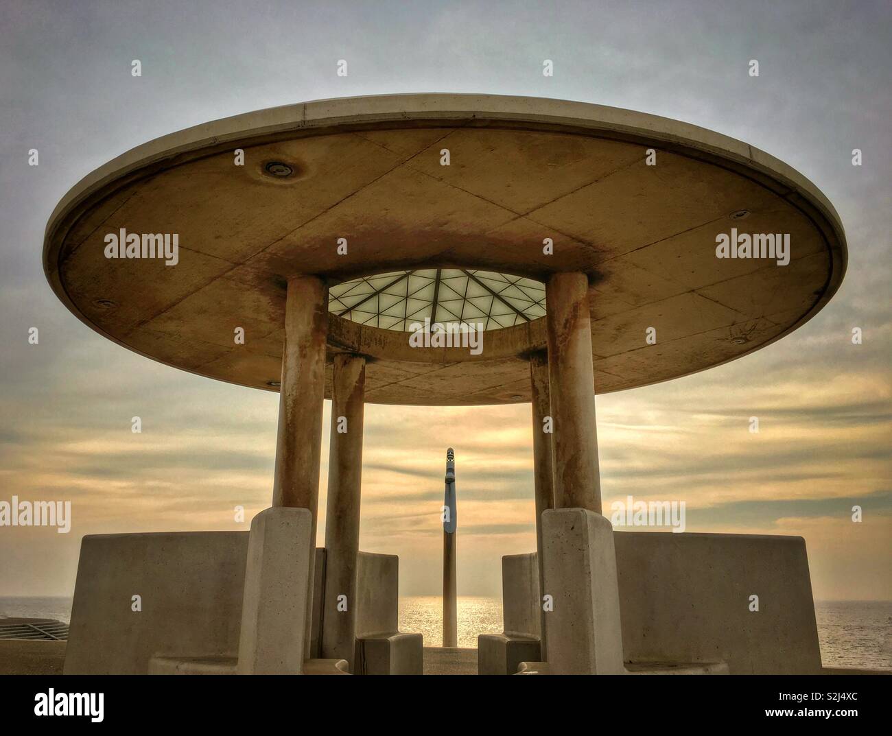 Architettura sul lungomare di Cleveleys in Lancashire Foto Stock