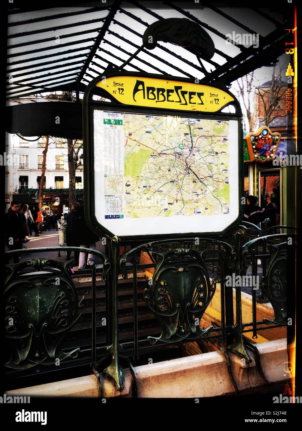 Abbesses stazione métro - Parigi - Francia Foto Stock