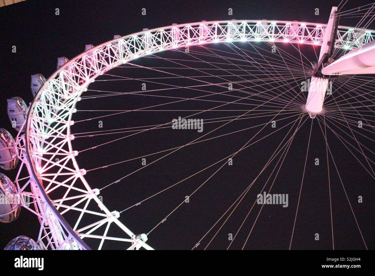 London eye dicembre notte Foto Stock