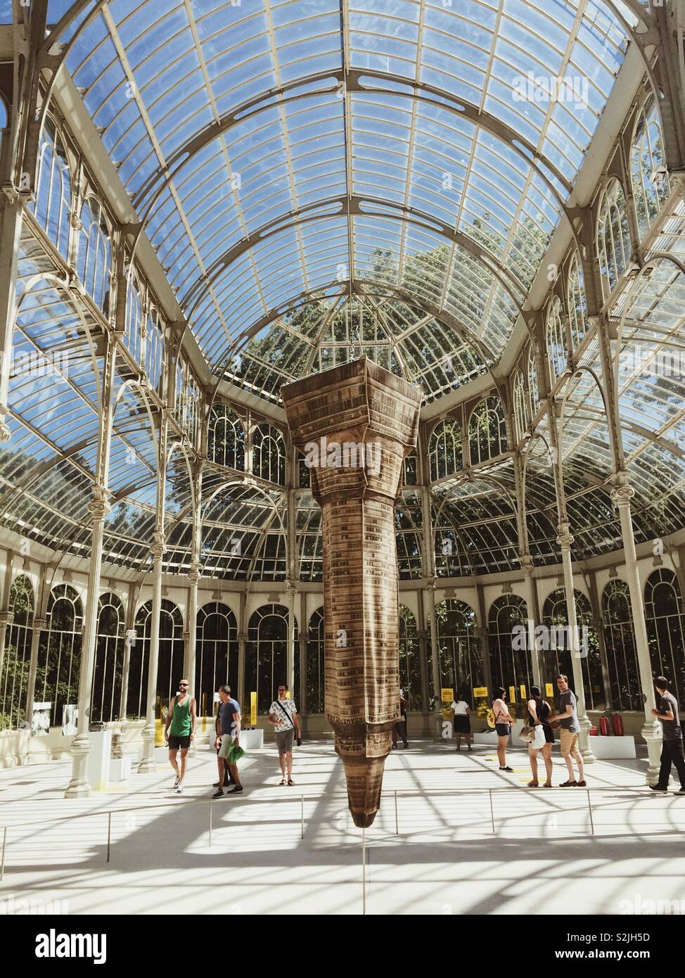 Interno del Palacio de Cristal a Madrid, Spagna. Foto Stock