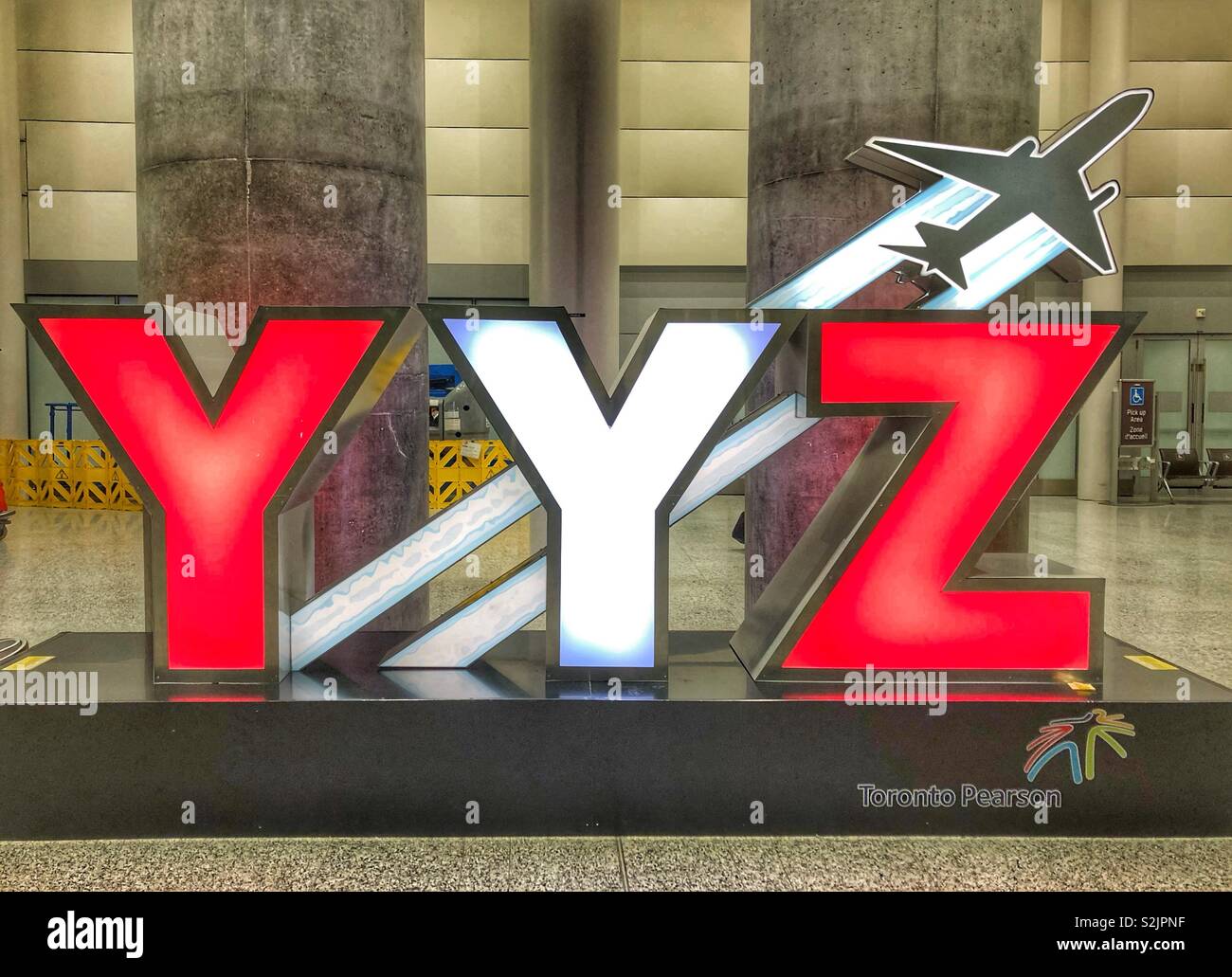 Benvenuti all'Aeroporto Internazionale Pearson di Toronto, Canada. Foto Stock