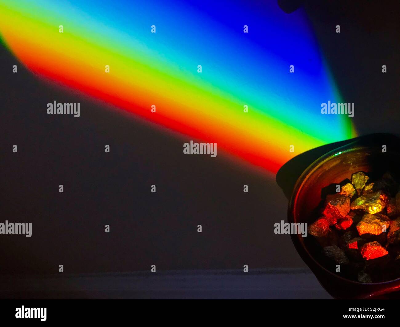 Pentola d'oro al fine di Rainbow Foto Stock