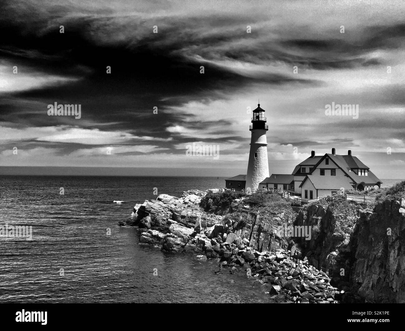 Faro nel Maine, Stati Uniti d'America Foto Stock