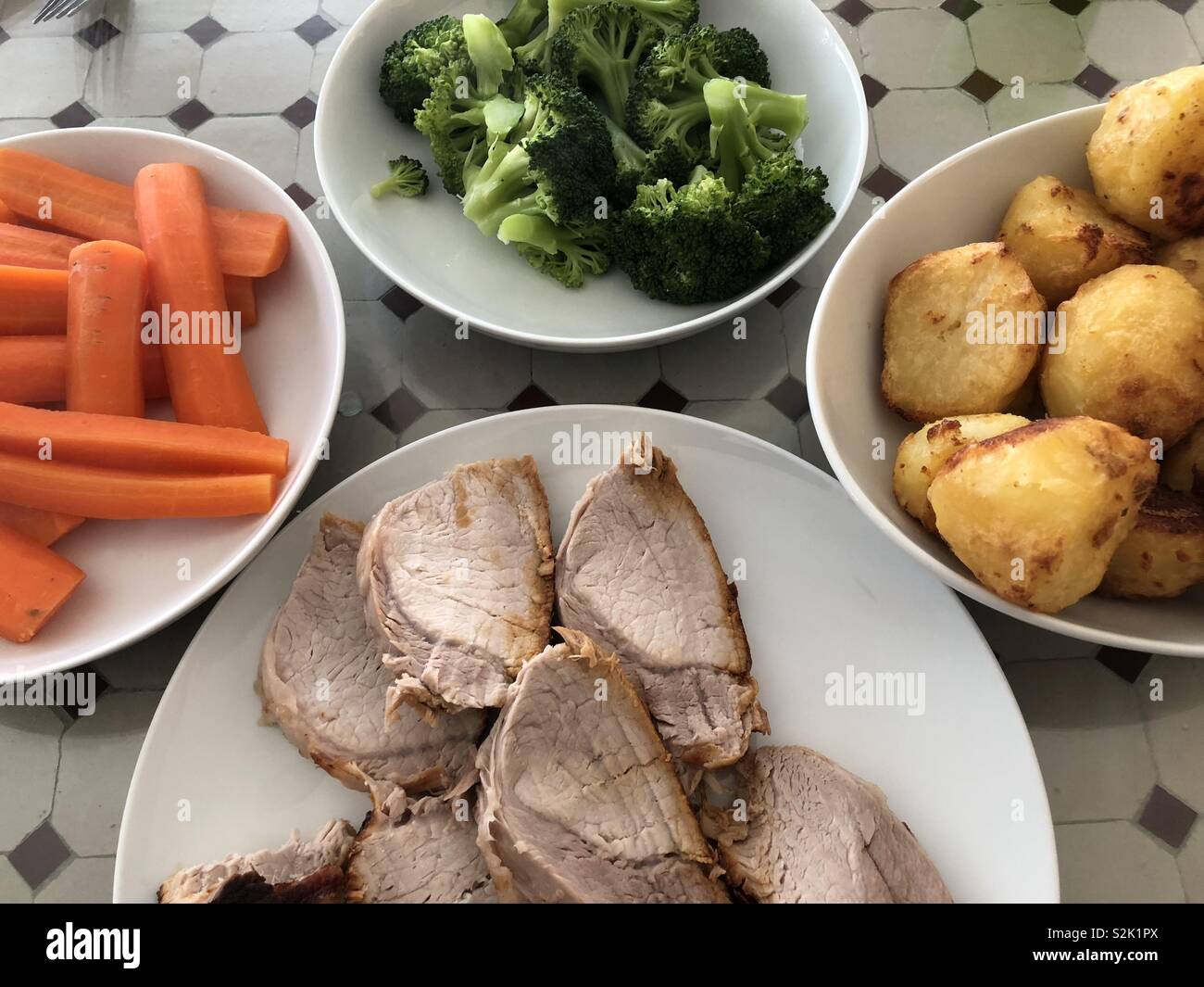 Arrosto domenicale - Immagine stock catturata con smartphone