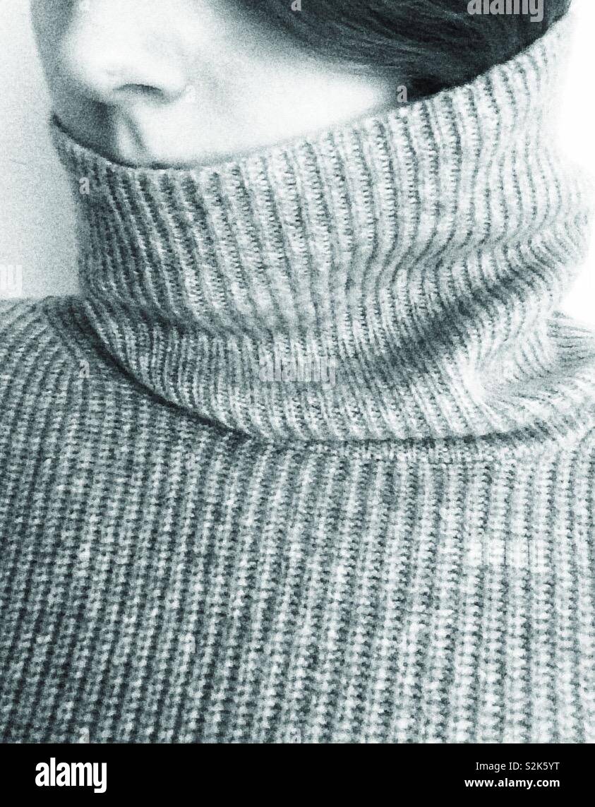 Turtleneck maglione Foto Stock