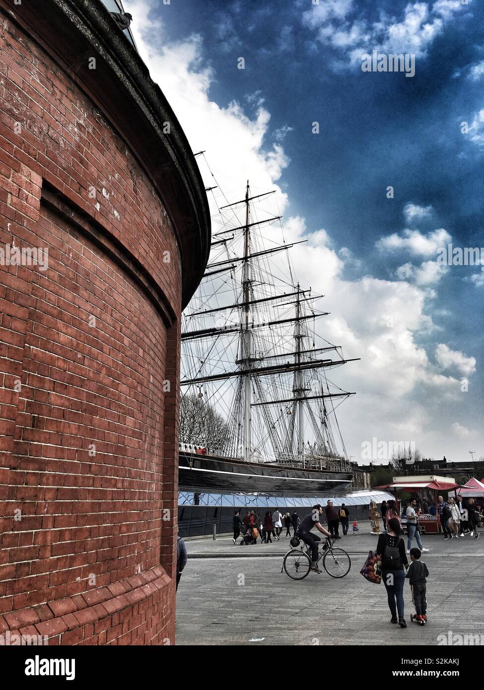 Il curry Sark, un British Clipper nave ormeggiata in Greenwich a Londra il 30 marzo 2019 Foto Stock