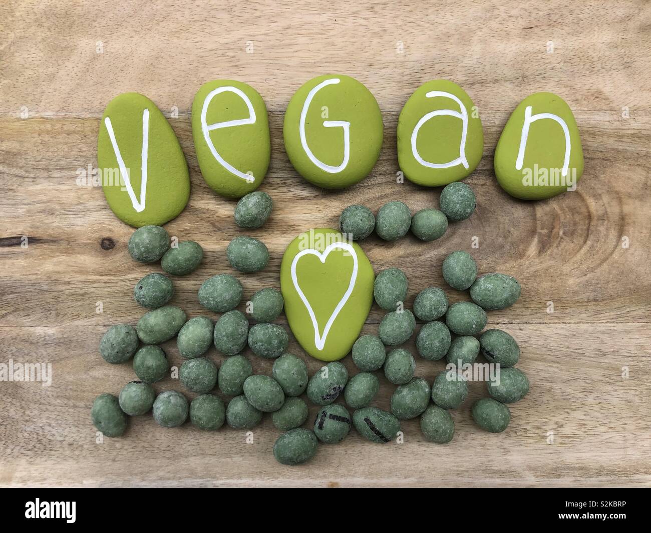 Amore cibo vegan Foto Stock