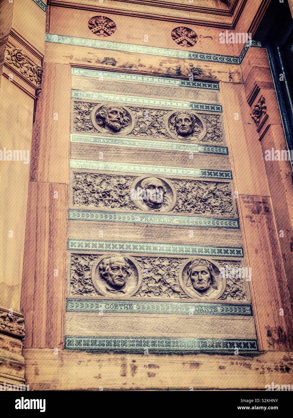 Illustrazione di facciata sul national arts club at Gramercy Park, New York, Stati Uniti d'America - Immagine stock catturata con smartphone