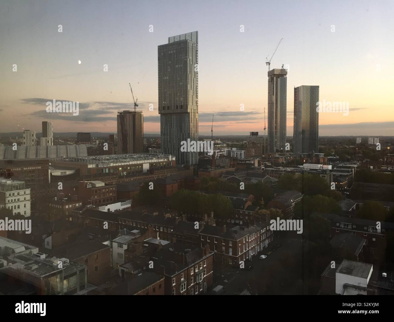 Lo skyline di Manchester Foto Stock