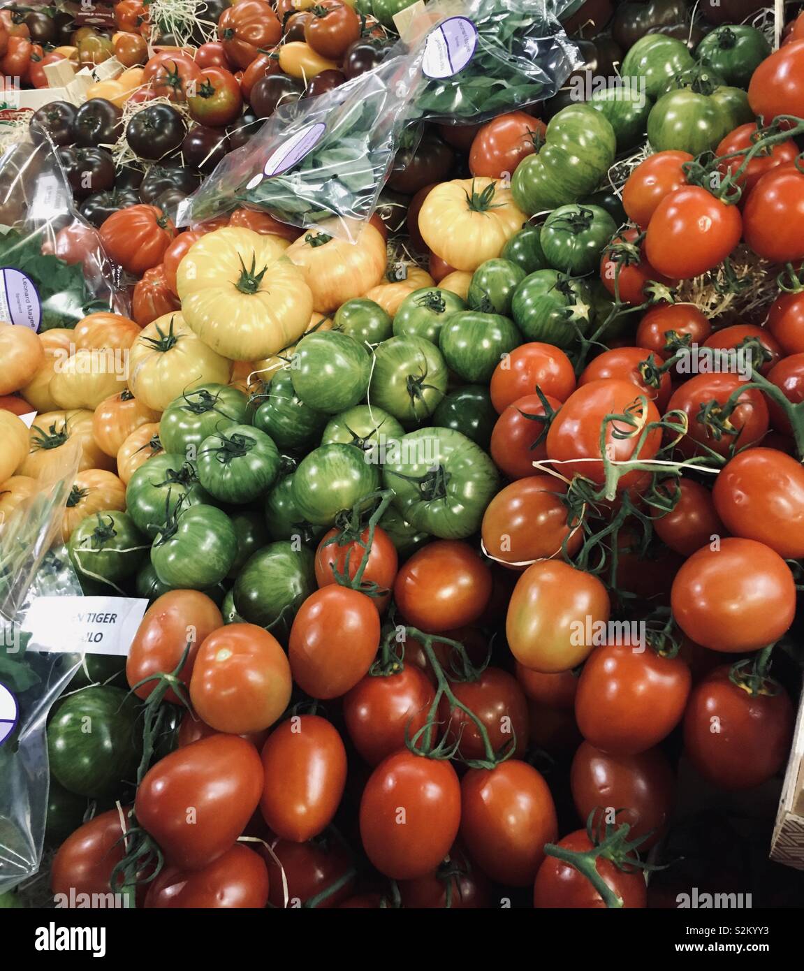 Pomodori, Borough Market - Londra Foto Stock