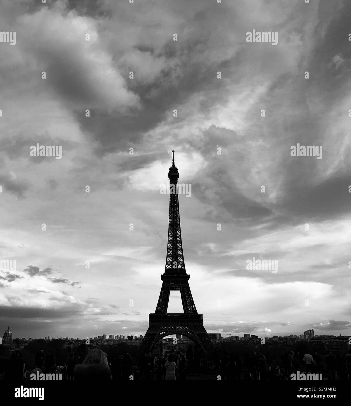 Torre Eiffel in monocromia Foto Stock