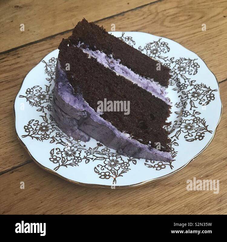 Parma le Viole Torta al Barker Tea House Cardiff. - Immagine stock catturata con smartphone