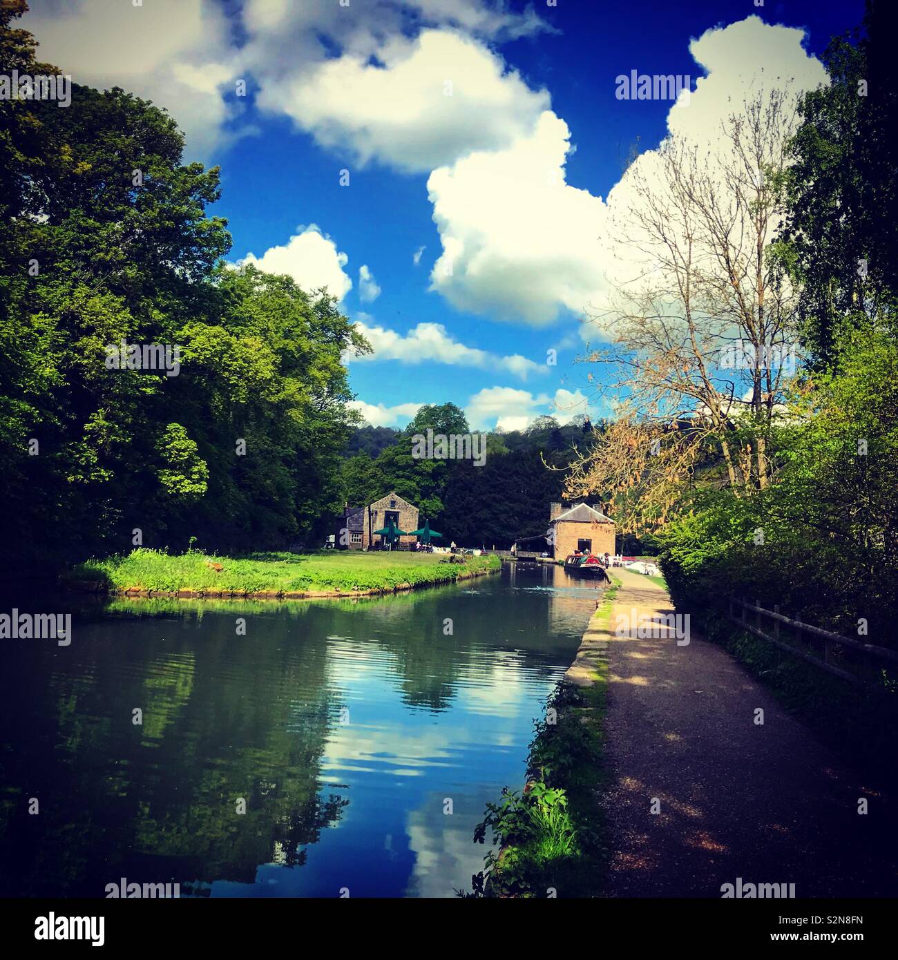 Cromford canal Foto Stock