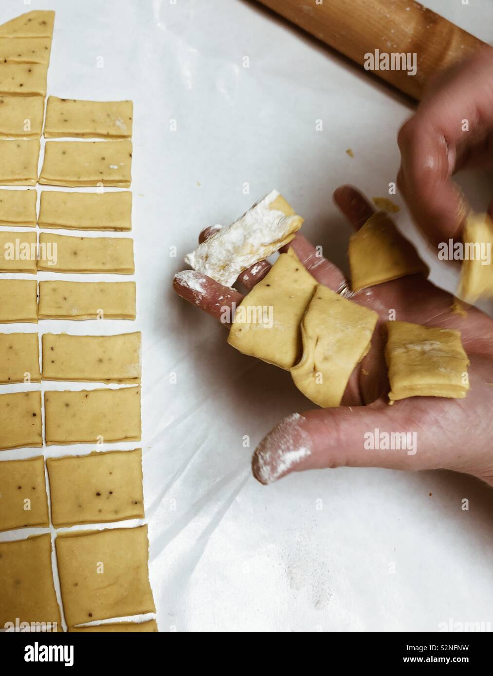 Gnocchi fatti in casa Foto Stock