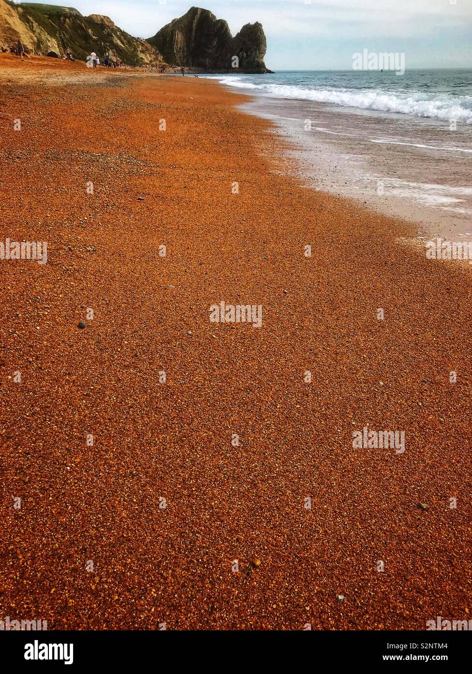 Spiaggia di Dorset - Immagine stock catturata con smartphone