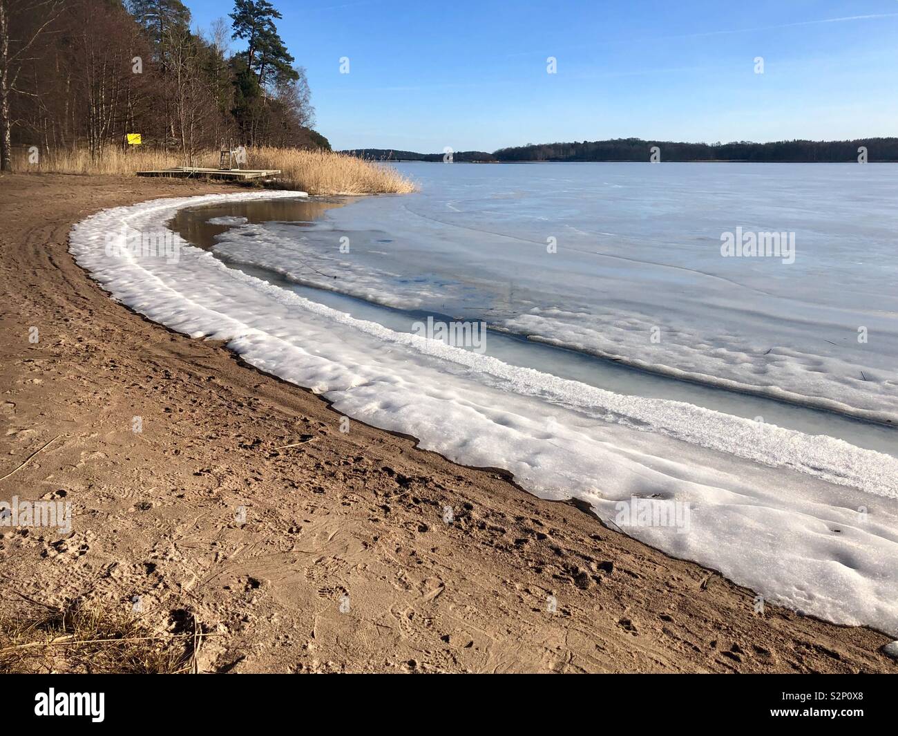 Acque congelate in Svezia Foto Stock