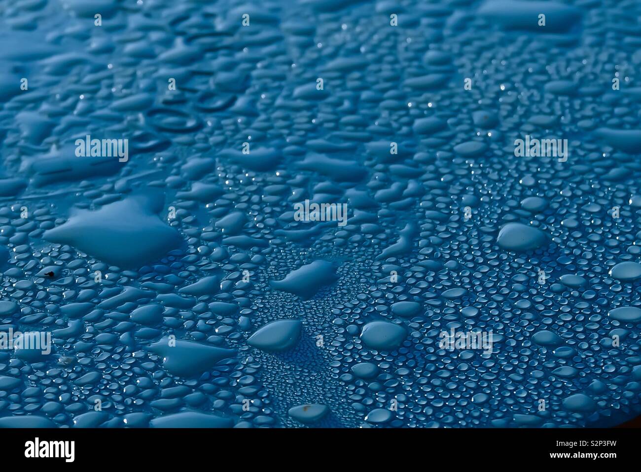 Primo piano di gocce d'acqua. - Immagine stock catturata con smartphone