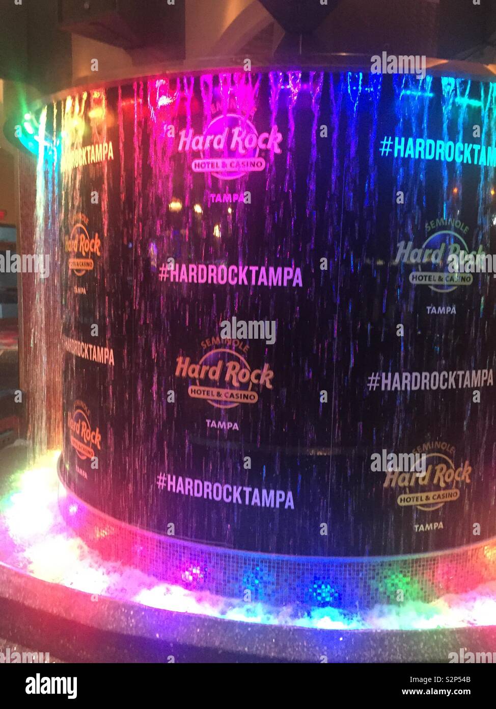 Hard Rock Casino fontana multicolore, Tampa Foto Stock