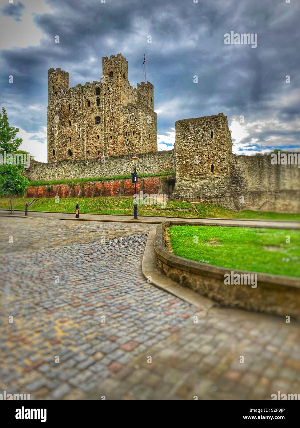 Rochester Castle Foto Stock