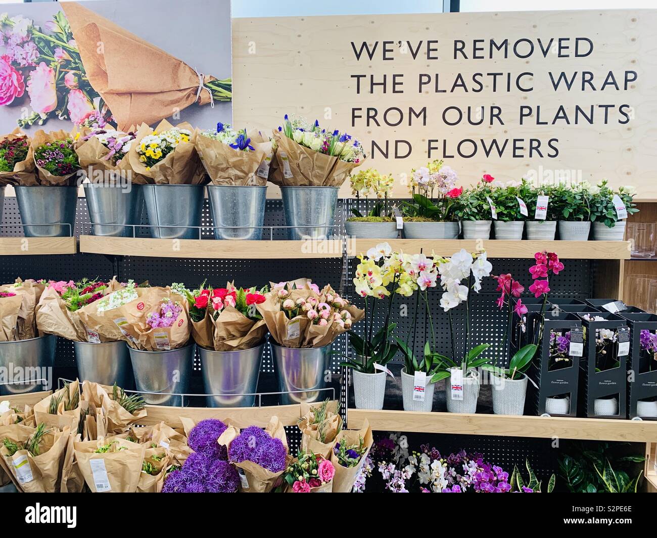 Waitrose scompattato il confezionamento di Prova Gratuita Foto Stock