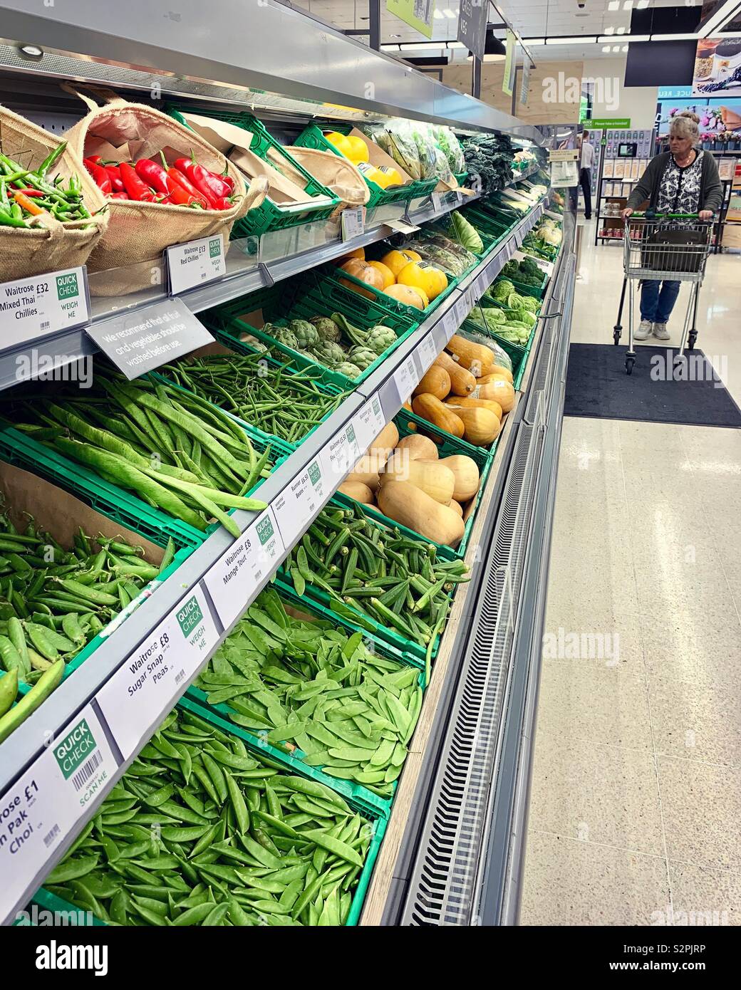 Waitrose scompattato il confezionamento di prova gratuita - Immagine stock catturata con smartphone