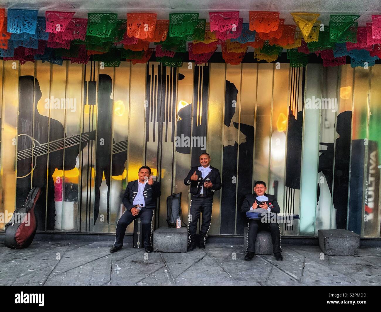 Mariachi in Piazza Garibaldi, Mexico City Foto Stock
