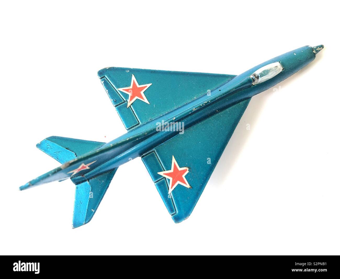 Toy Unione Sovietica Mikoyan-Gurevich MiG-21 jet fighter dalla guerra fredda Foto Stock