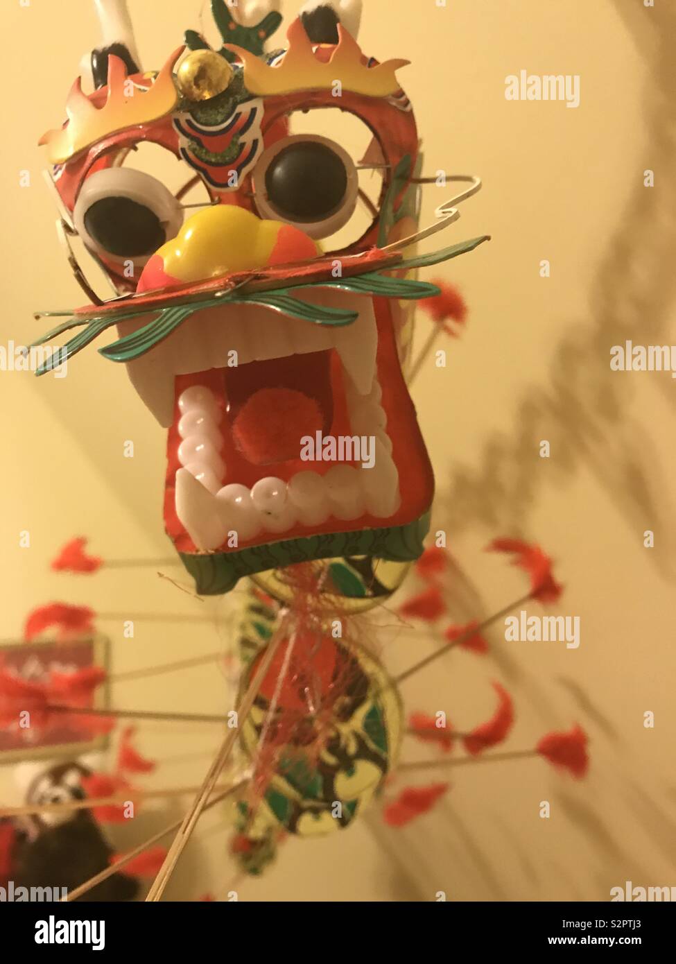 Close up di un nuovo anno cinese dragon decorazione Foto Stock