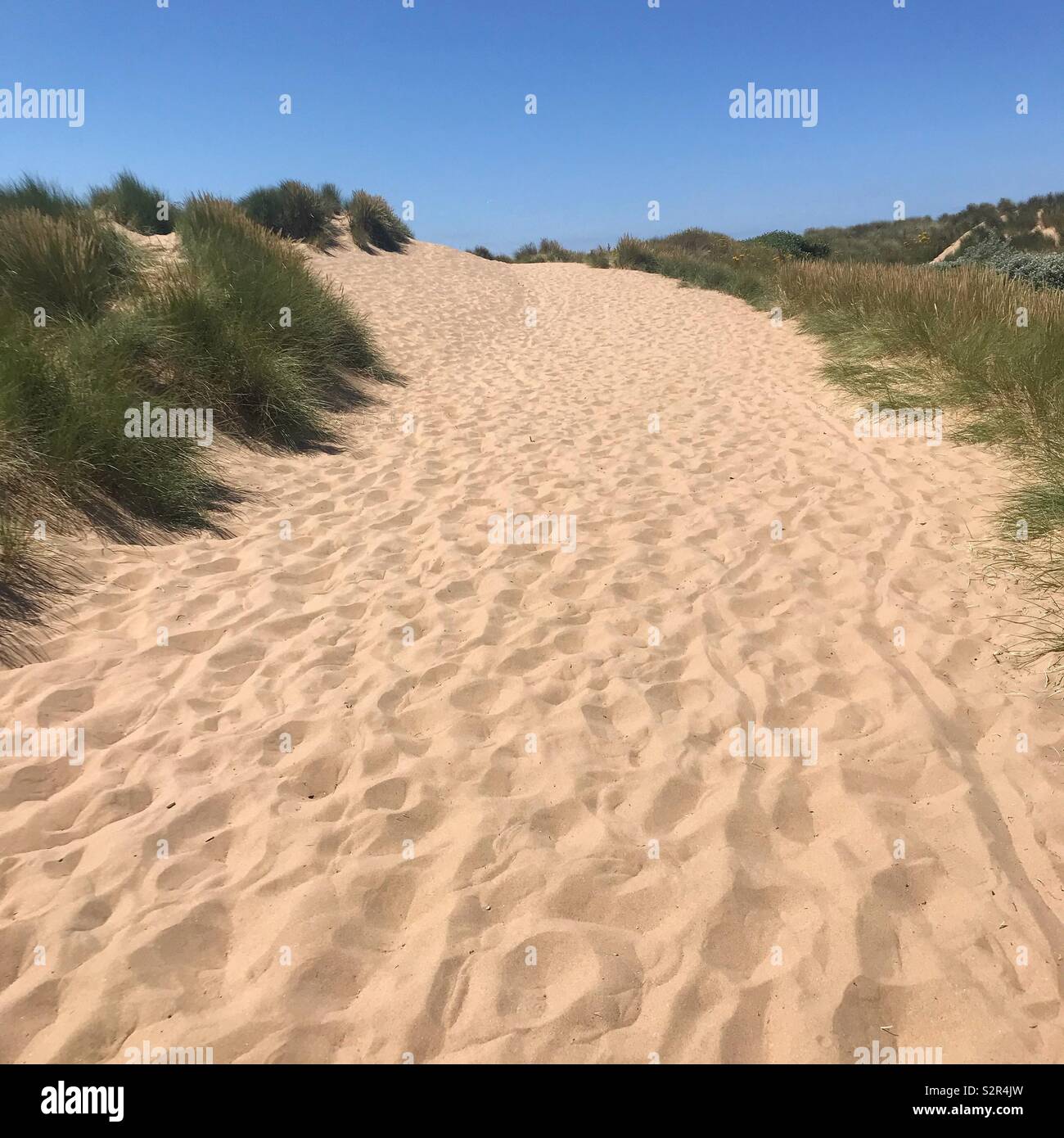 Hill in Formby Beach, Merseyside Foto Stock