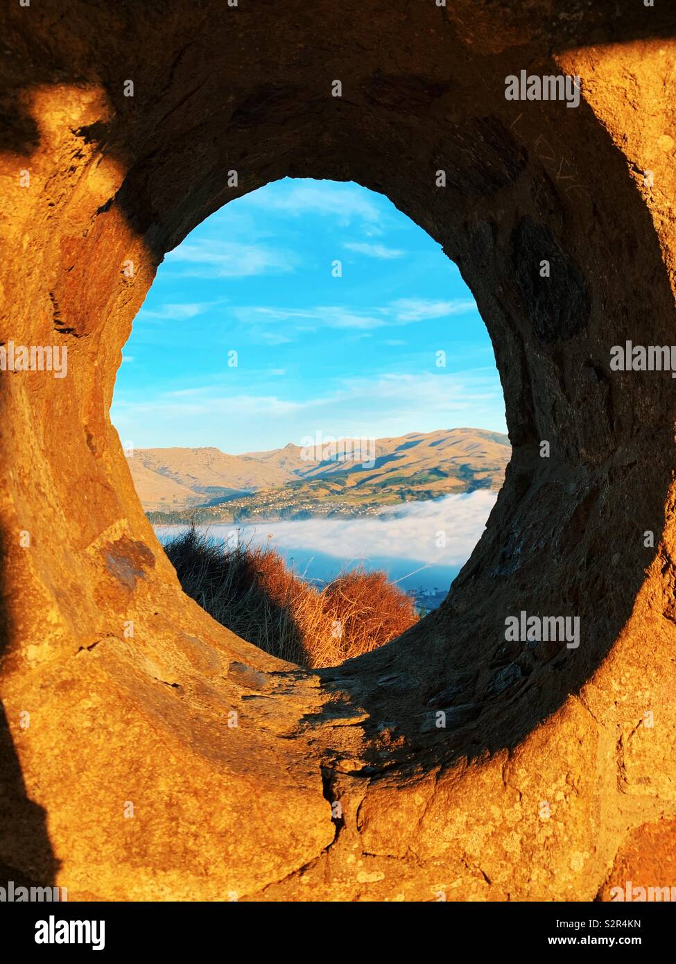 Paesaggio attraverso una prospettiva diversa. Foto Stock