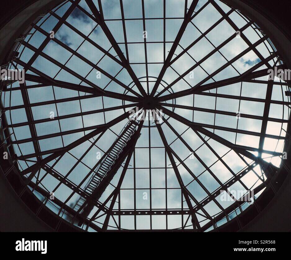 Cupola di vetro del tetto Foto Stock