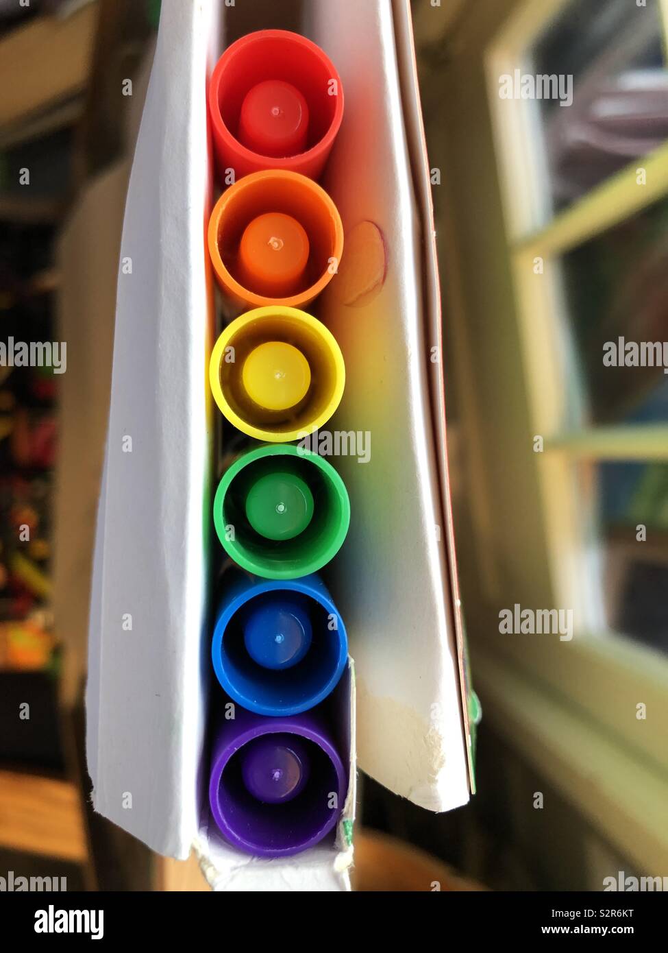Rainbow i cappucci delle penne Foto Stock