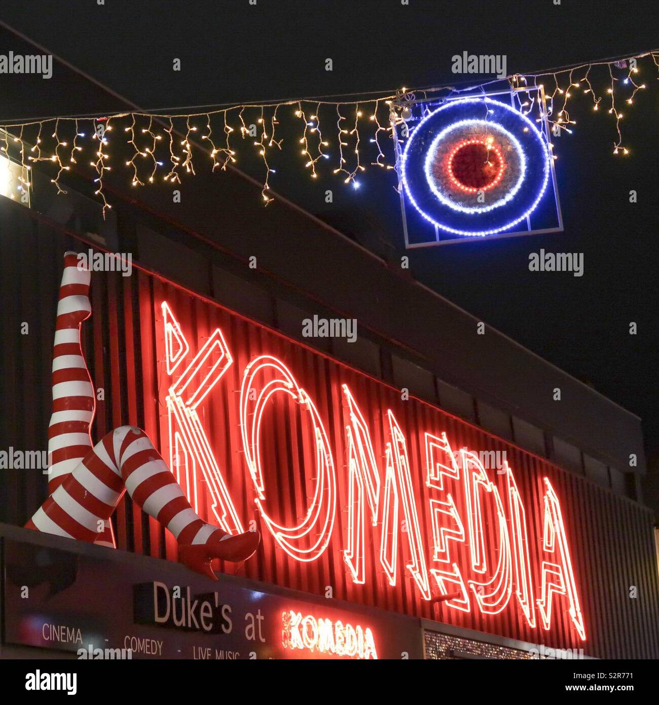 Cinema Komedia Brighton, inverno tempo preso in serata. Regno Unito Foto Stock