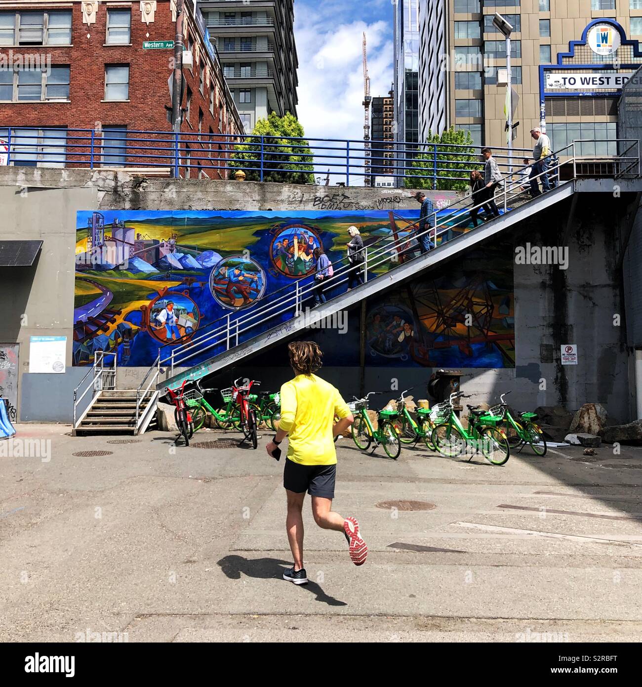 Runner in Seattle Foto Stock