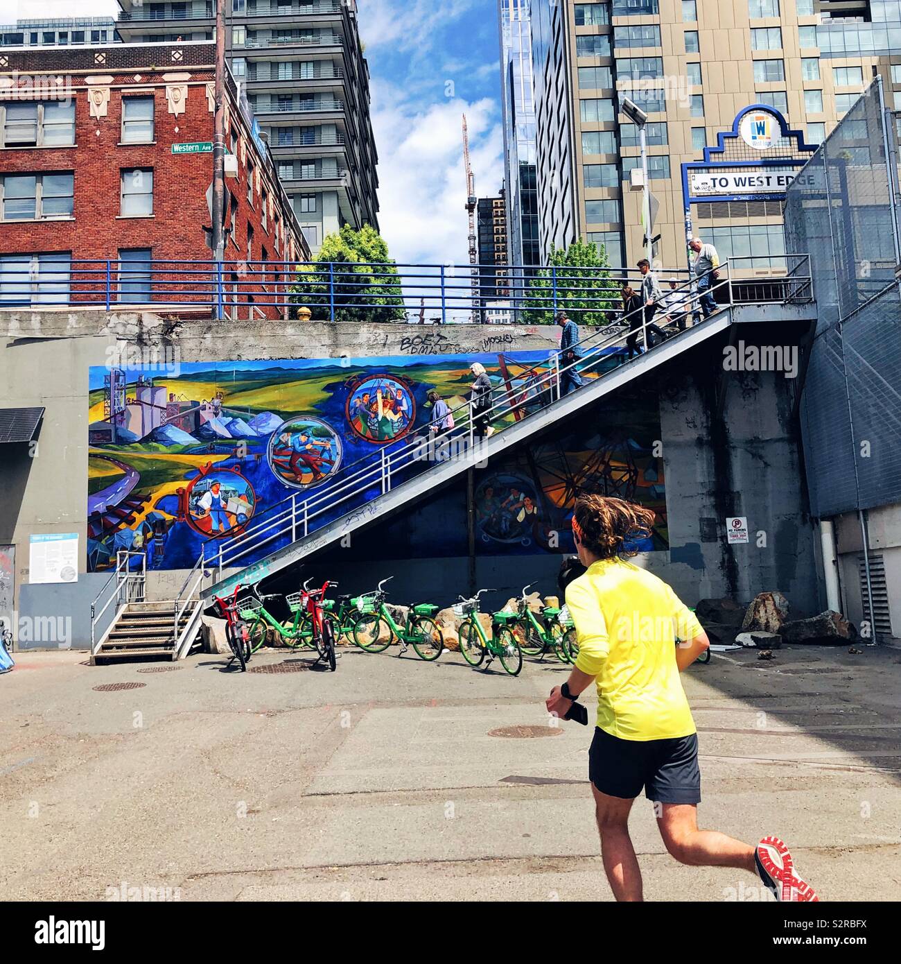 Runner in Seattle Foto Stock