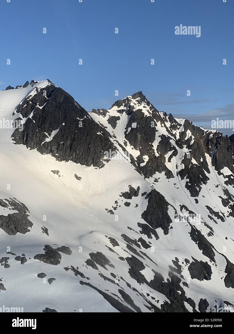 Vista del ghiacciaio da elicottero Foto Stock