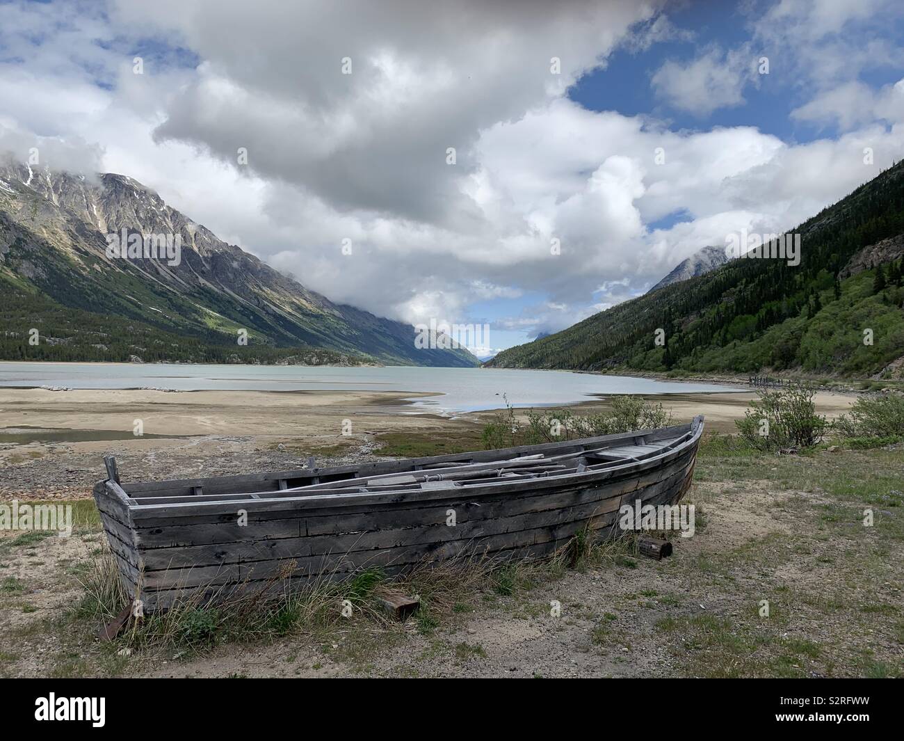 Barca a Chilkoot Trail Foto Stock