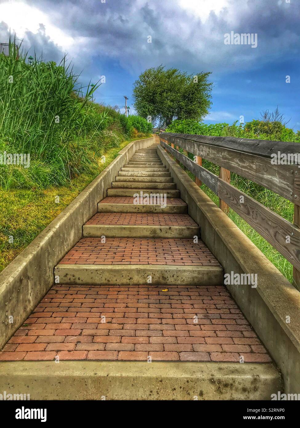 Scala di mattoni - Immagine stock catturata con smartphone