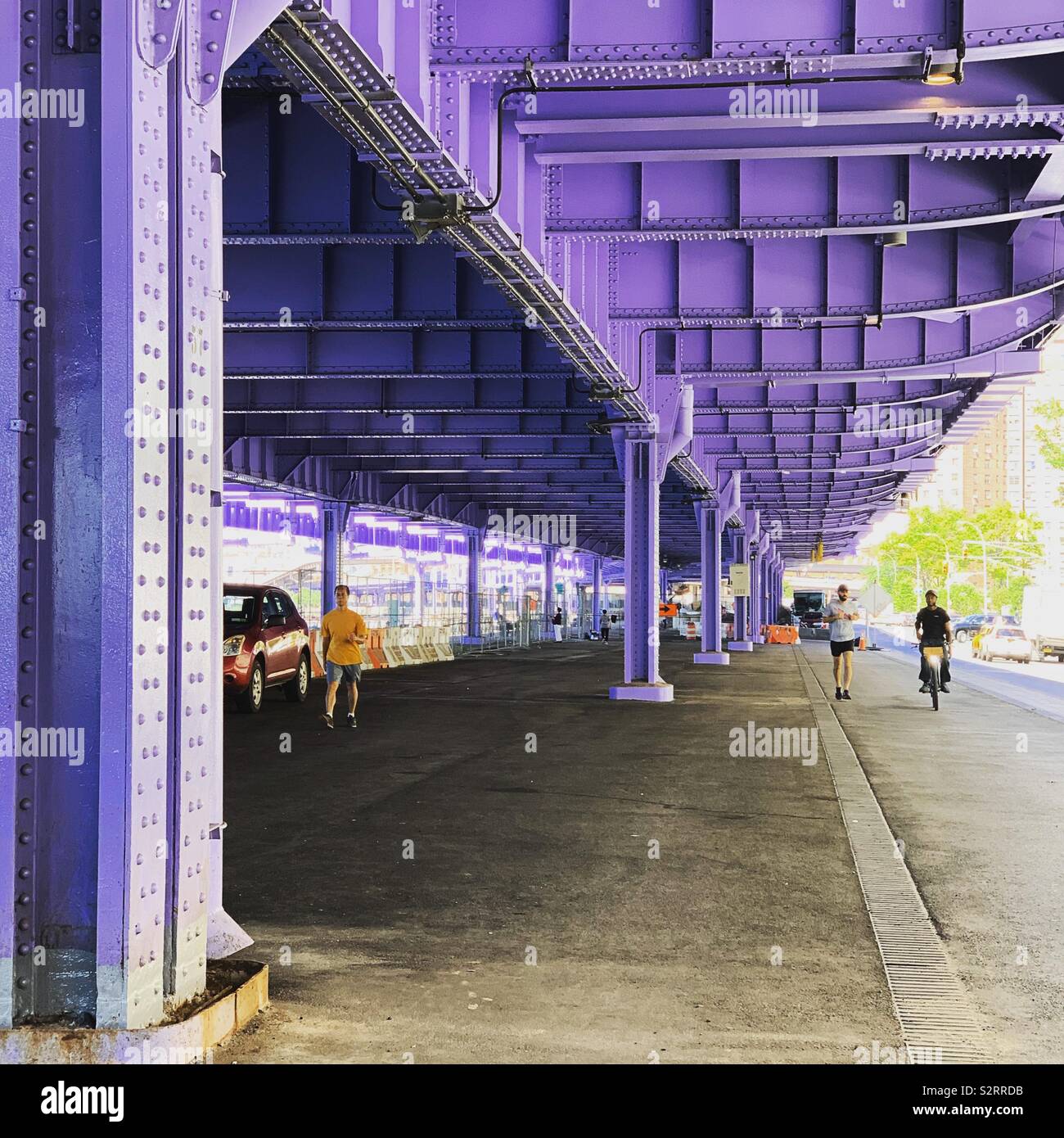 Sotto il South Street viadotto, New York City Foto Stock